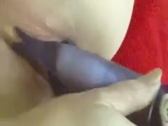 Very sexy lover sucks my wang and I fuck her with double headed sex toy toy